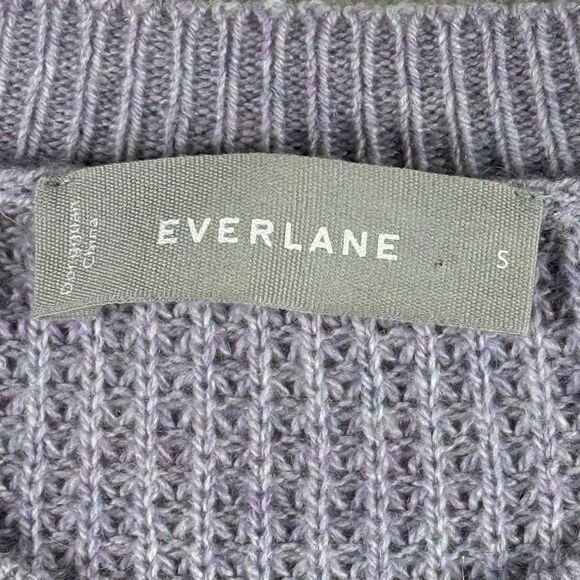 Everlane Heathered Lavender Cashmere Split Side Sweater - US Women’s S - Picture 5 of 10